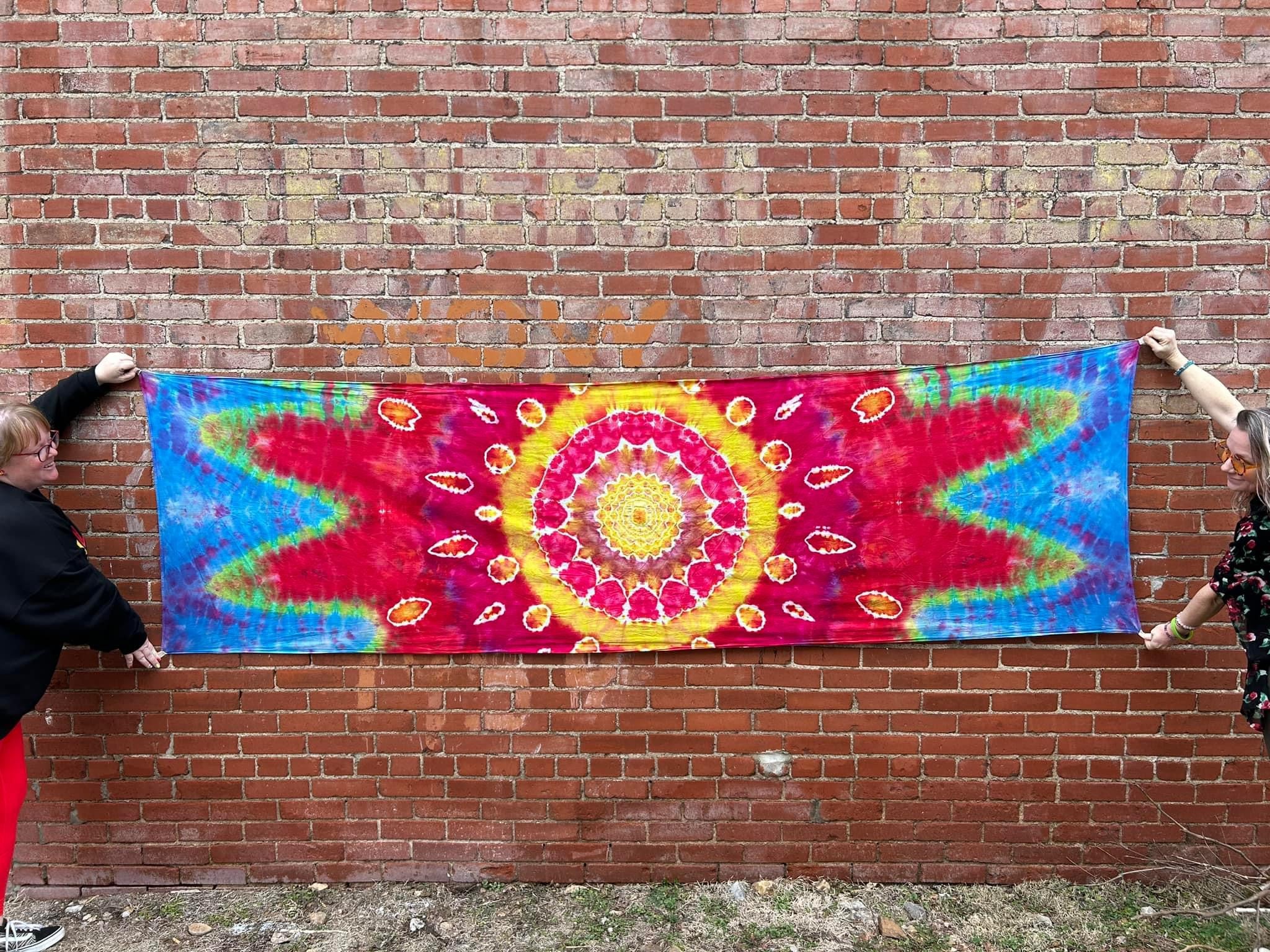 3 yard ice dyed mandala tapestry